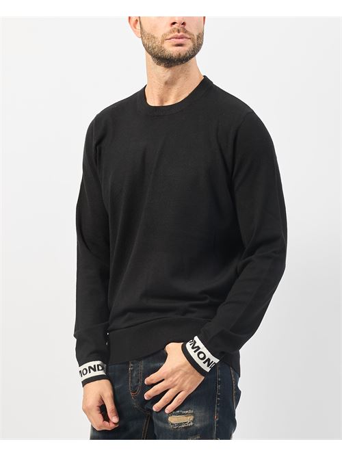 Pull homme Richmond X avec poignets contrast?s RICHMOND X | UMA24099MABLACK